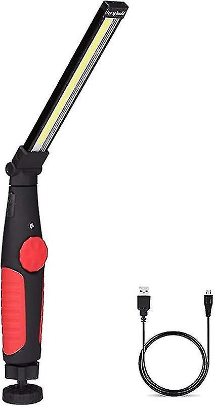 Led Work Light Rechargeable Usb Inspection Lamp， Rotatable Cob Work Lights Slim Lamp With Rotary Swi