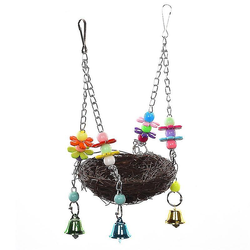 Handcraft Bird's Nest Toys For Birds Parrots To Play Bite Climb Bird Swing Toys