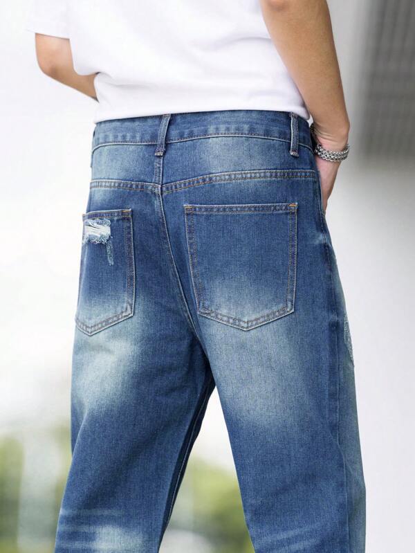 Hypemode Men Slant Pocket Straight Leg Jeans