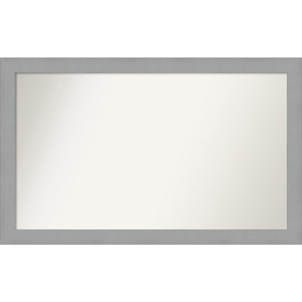 Choose Your Custom Size  24 in short side  Brushed Nickel Framed Bathroom Vanity Wall Mirror