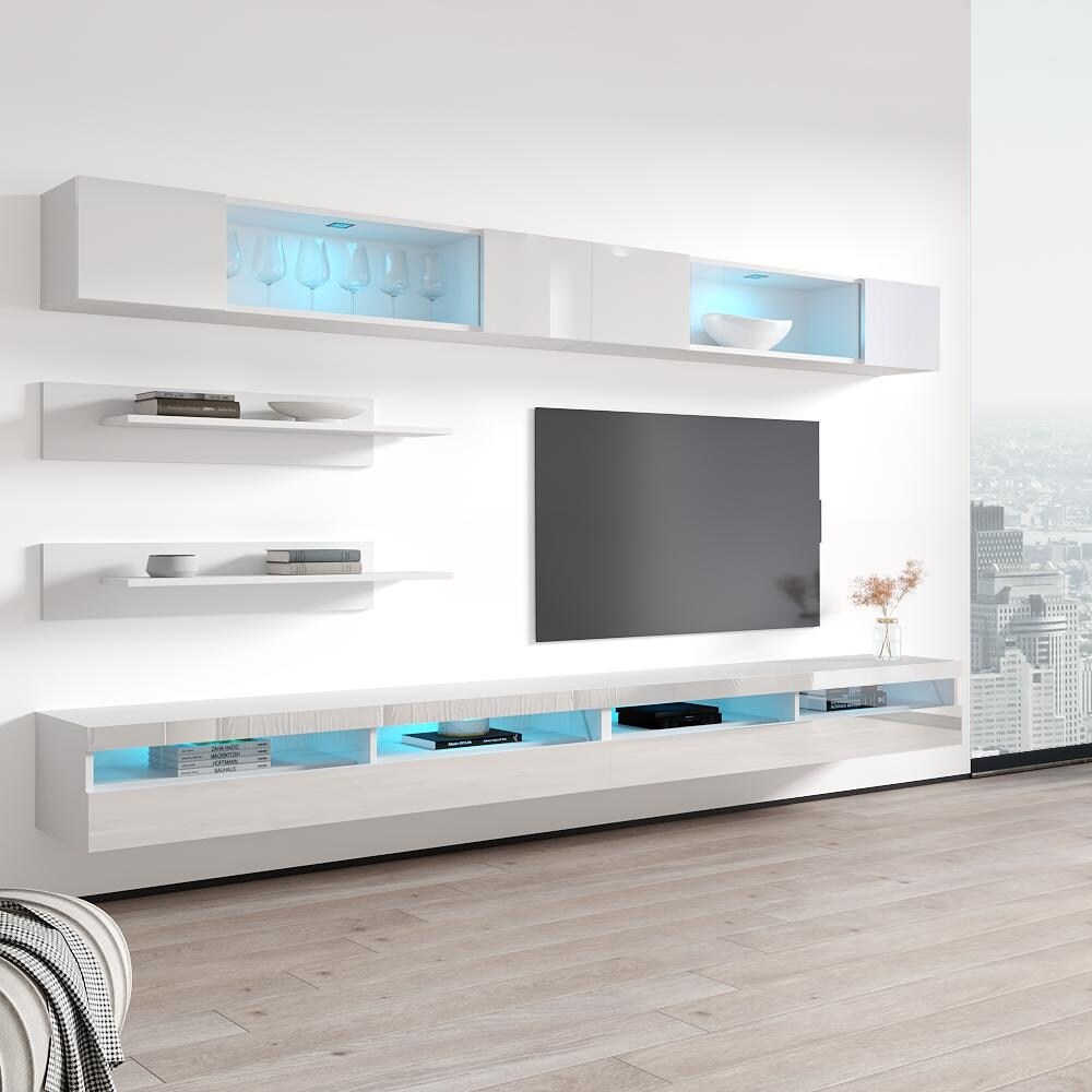 Fly I3 35TV Wall Mounted Floating Modern Entertainment Center