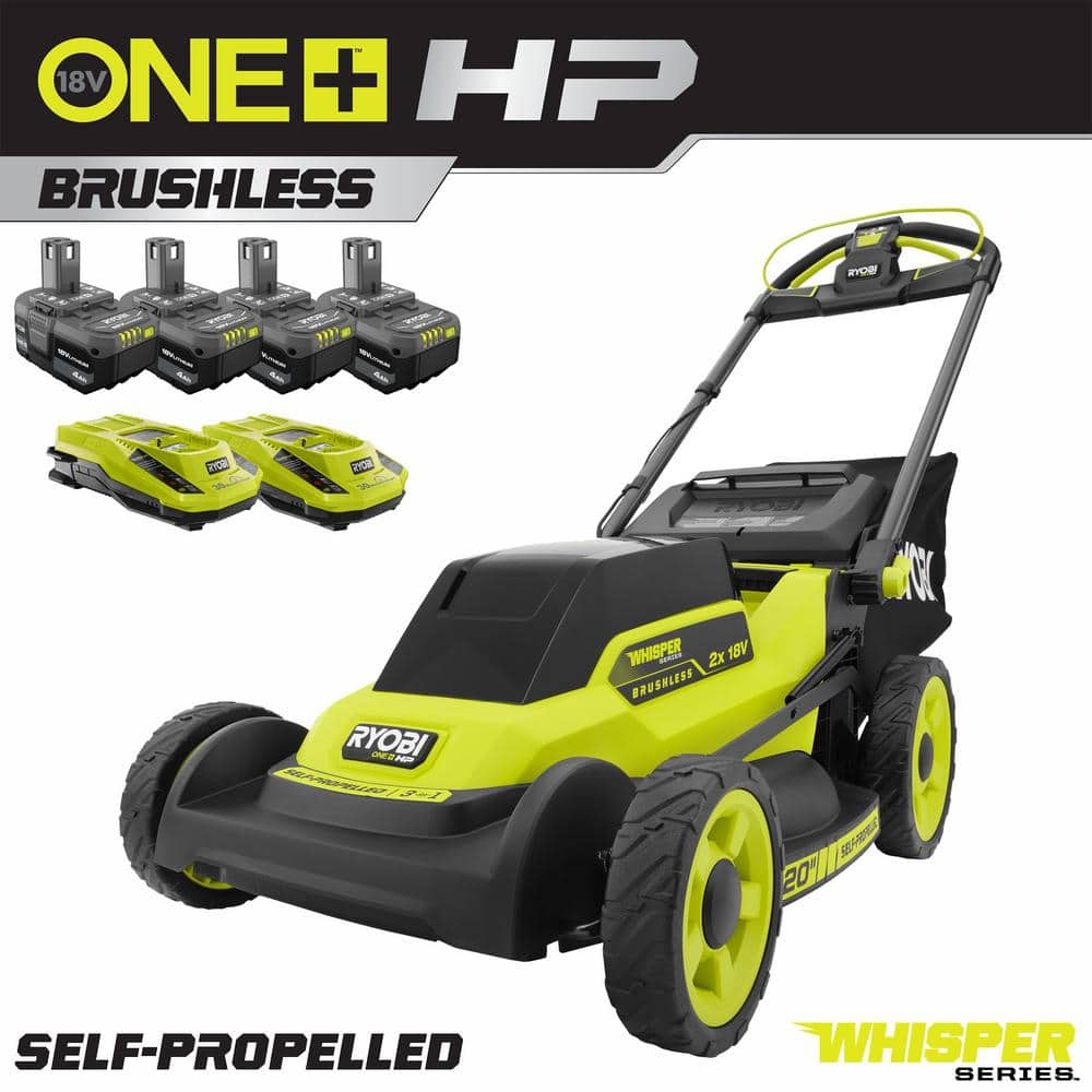 RYOBI ONE+ 18V HP Brushless Whisper Series 20