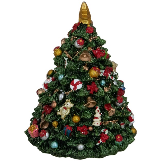 Green Musical Rotating Christmas Tree Figurine