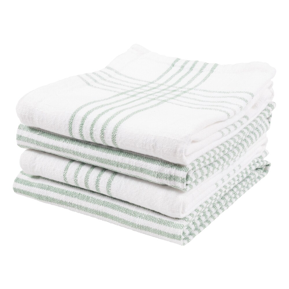 Monoco Relaxed Casual Kitchen Towels  Set of 4