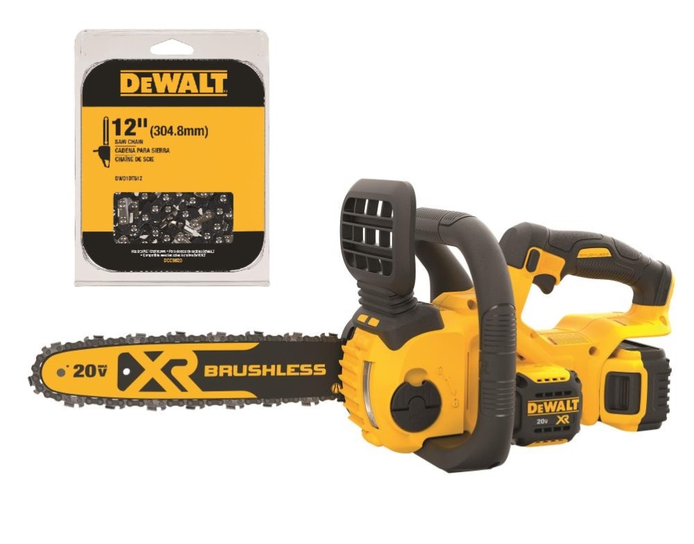 DEWALT 20V MAX 12 Chainsaw Kit with Extra 12 Chain ;