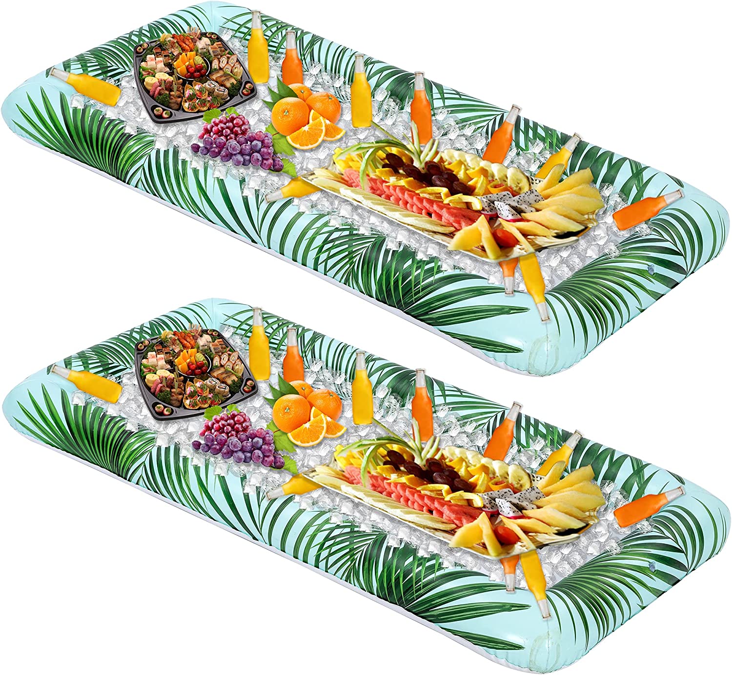 Clearance - Green Luau Themed Inflatable Serving Bars, 2 Pack