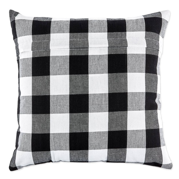 Oversize Buffalo Check Square Throw Pillow Covers Black white Design Imports