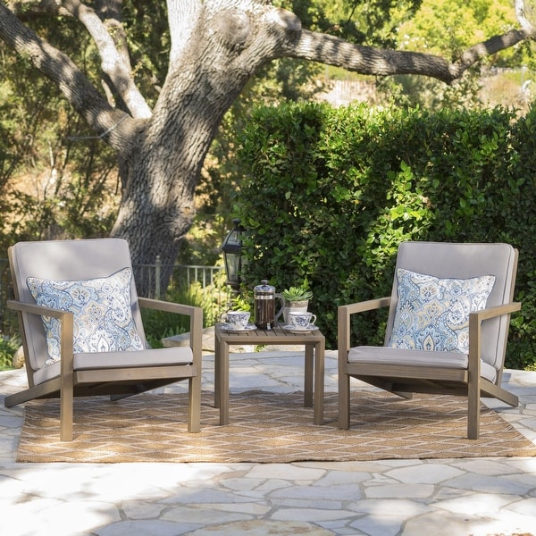 3 Piece Chat SetOutdoor Furniture with Cushions