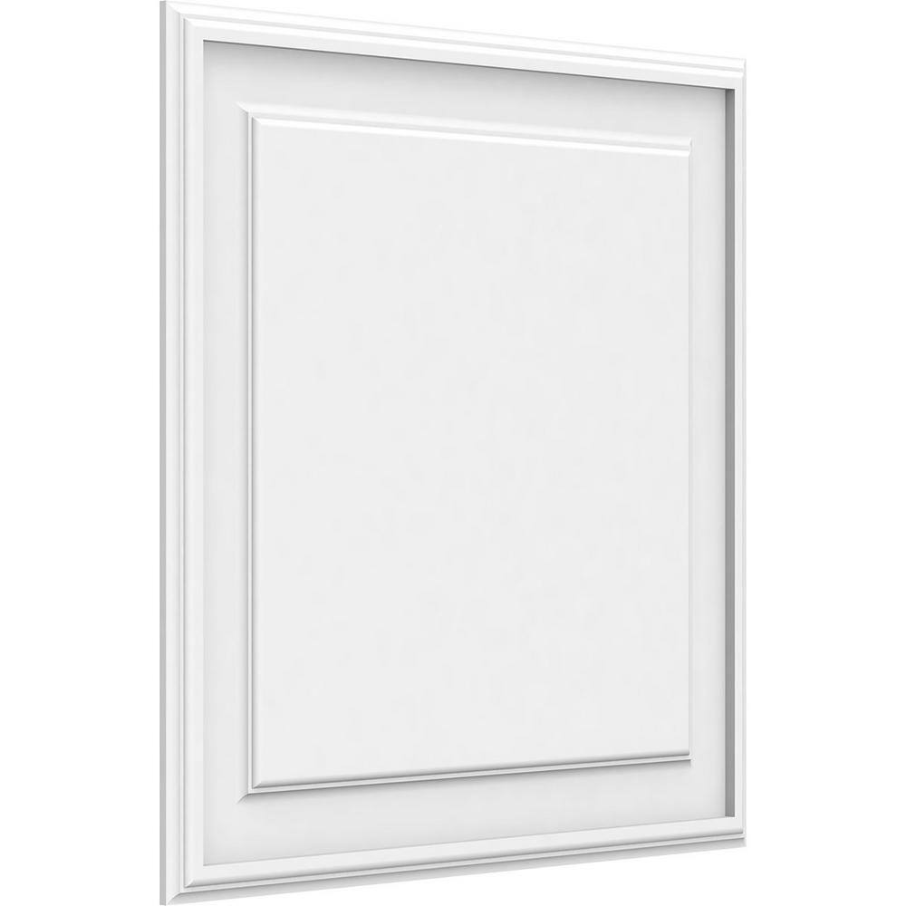 Ekena Millwork 58 in. x 2 ft. x 2 ft. Legacy Raised Panel White PVC Decorative Wall Panel WALP24X24X062LEG