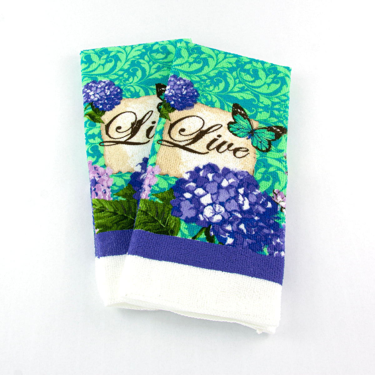 Sunflower Garden Designs Floral and Butterfly Inspirational Kitchen Towel Set