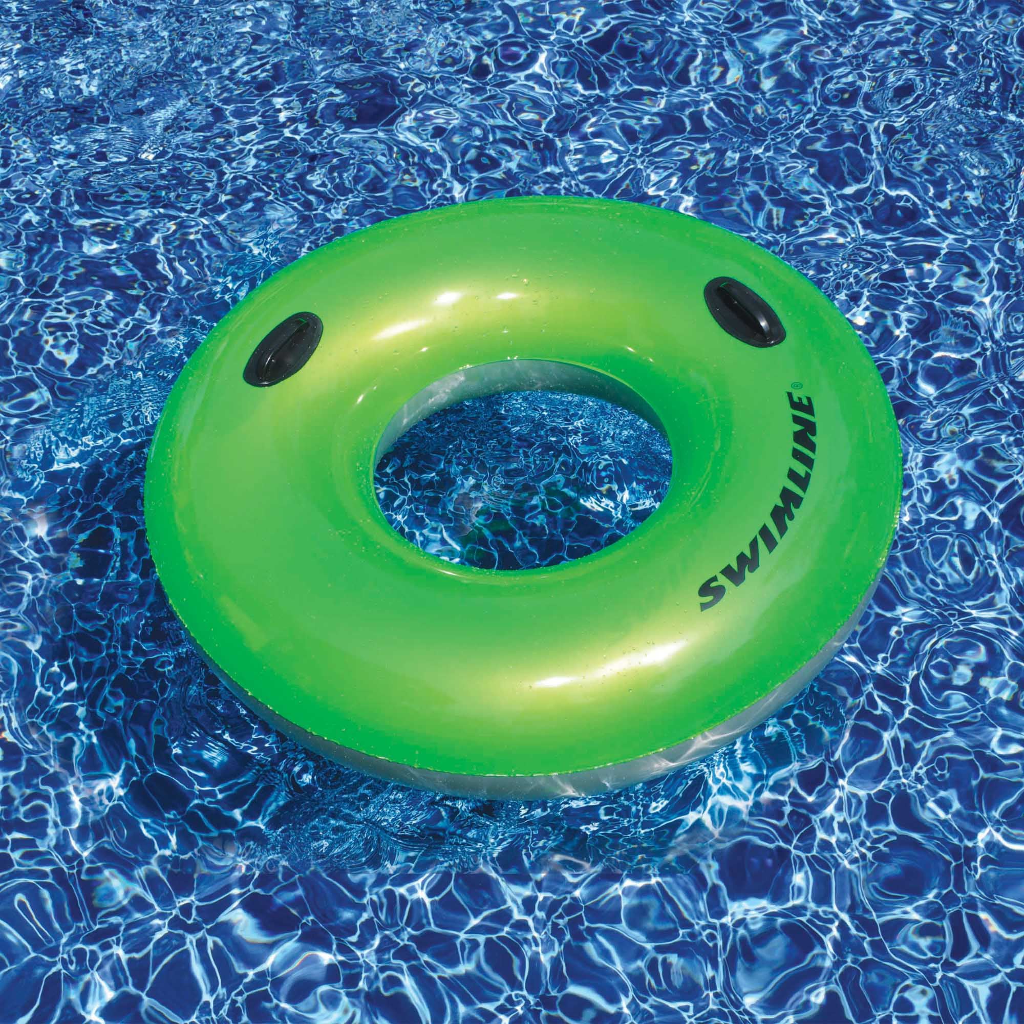 42" Green Water Sports Inflatable Swimming Pool Inner Tube Ring Float