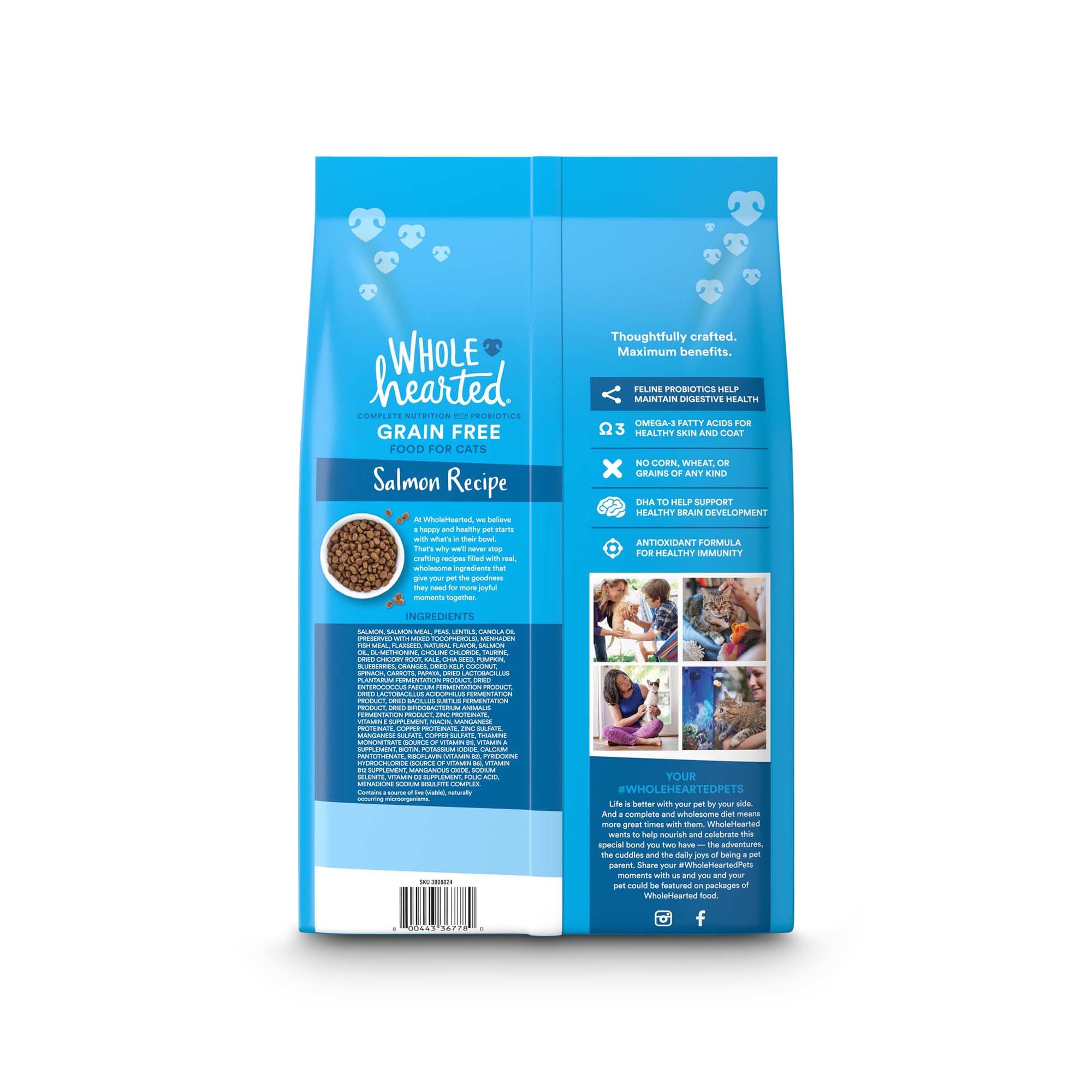 WholeHearted Grain-Free Salmon Recipe Dry Kitten Food， 12 lbs.