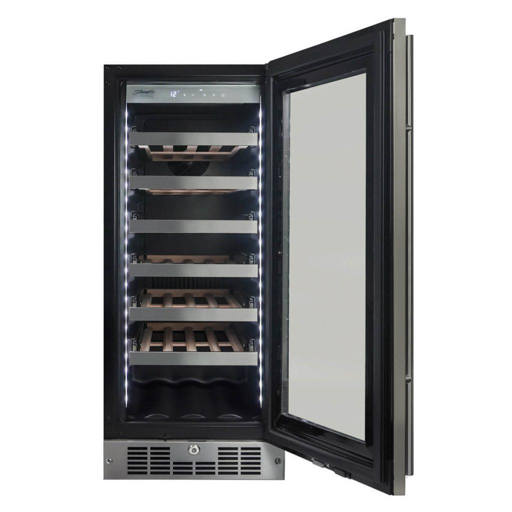 Silhouette 27-Bottle Tuscany Series Wine Cooler with LED Lighting SPRWC031D1SS