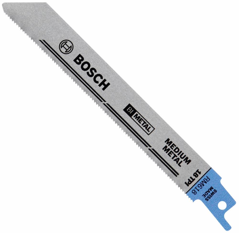 Bosch 5 pc. 6 In. 18 TPI Metal Reciprocating Saw Blades RM618 from Bosch