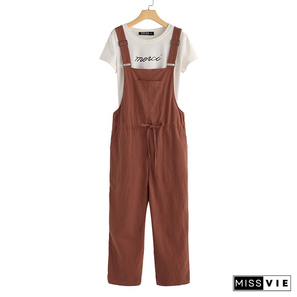 Women Casual Bib Pants Jumpsuit Playsuit Romper Dungarees Overalls