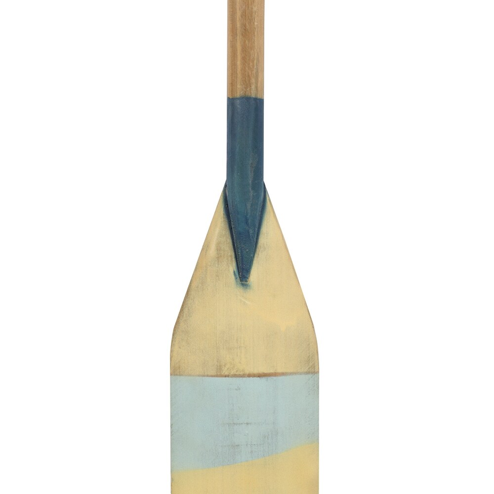 Multi Colored Wooden Novelty Canoe Oar Paddle Wall Decor with Arrow and Stripe Patterns   6 x 1 x 41