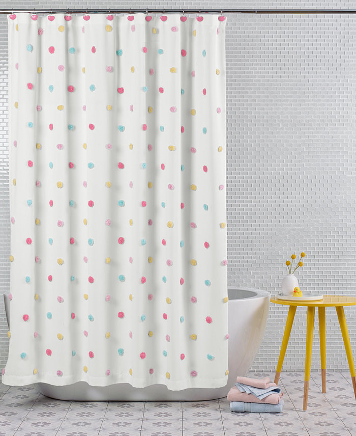 Charter Club Kids Tufted Dot Shower Curtain 72 x 72