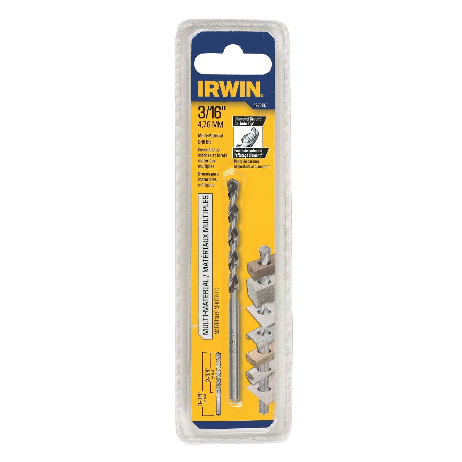 Irwin 3/16 in. X 3-3/4 in. L Carbide Tipped Percussion Drill Bit 1 pc