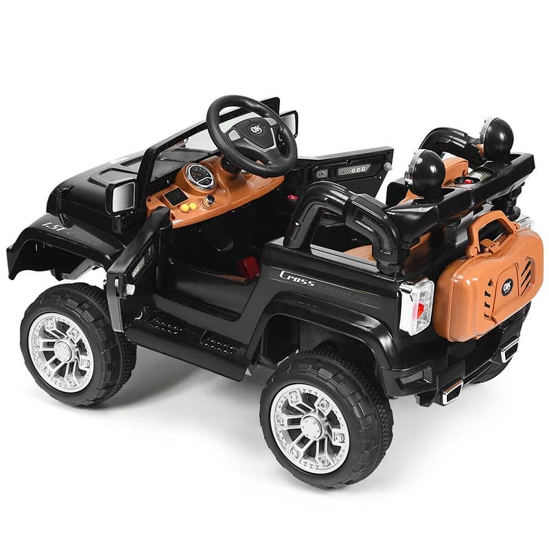 Kids Ride On Truck 12V Battery Powered Ride-on Toy Car with LED Headlights, MP3, Music, Horn