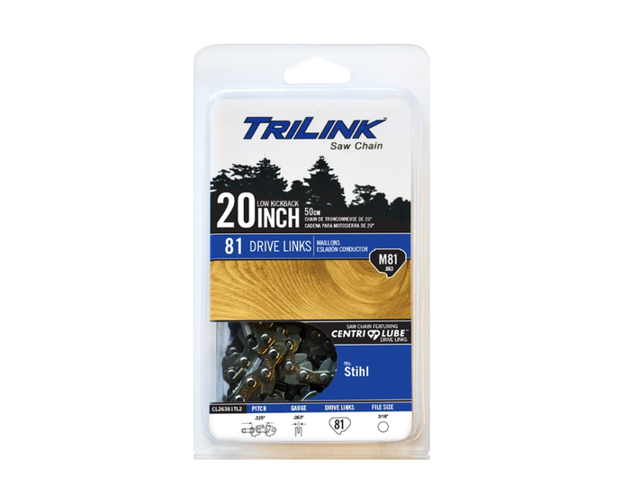 TriLink Saw Chain 20 inch Chain w/ 81 Drive Links CL26381TL2