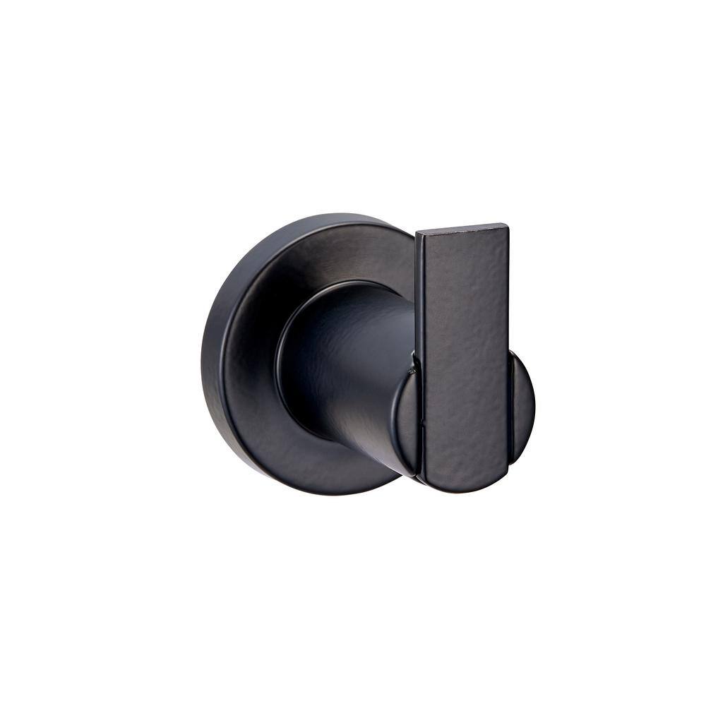 Design House Eastport Knob Robe Hook in Matte Black 582676