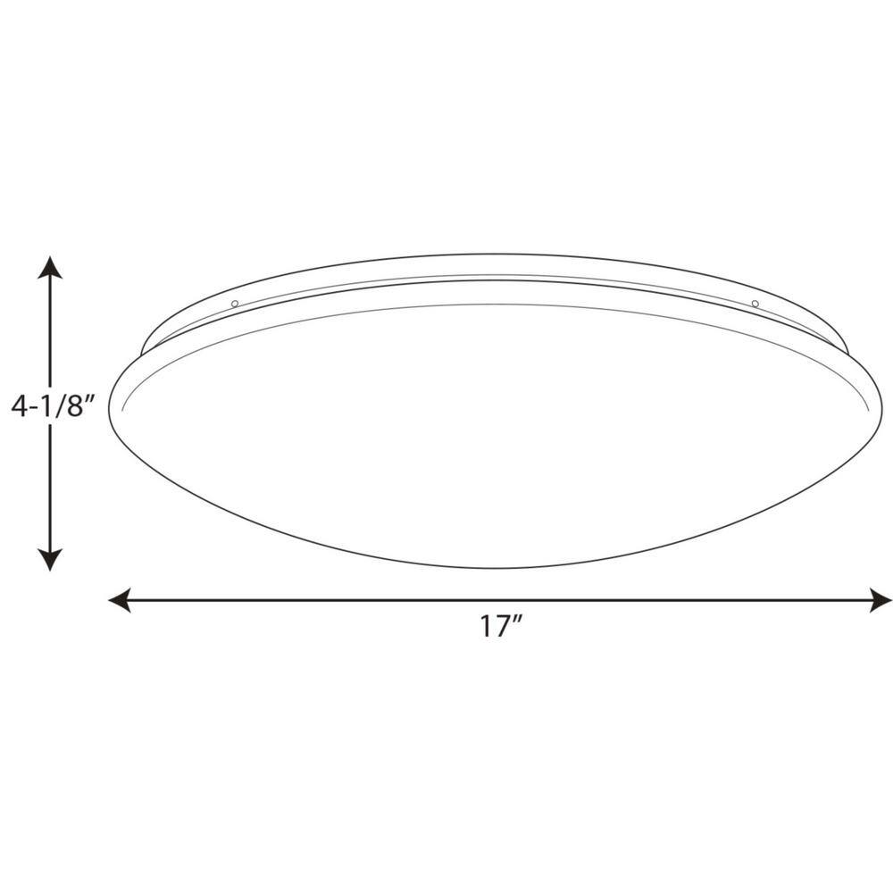 Progress Lighting Drums and Clouds Collection 28-Watt White Integrated LED Flush Mount P730007-030-30