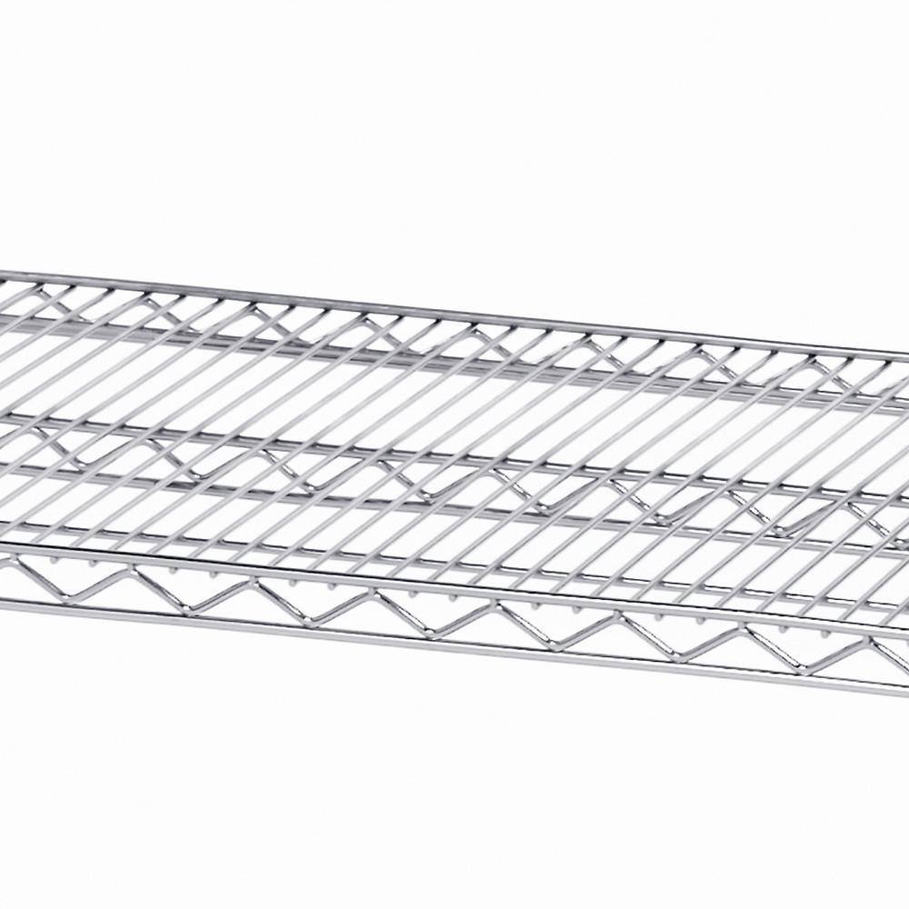 Seville Classics Mega Rack Silver 4-Tier NSF-Certified Steel Wire Garage Storage Shelving Unit (60 in. W x 76 in. H x 24 in. D) SHE24601B