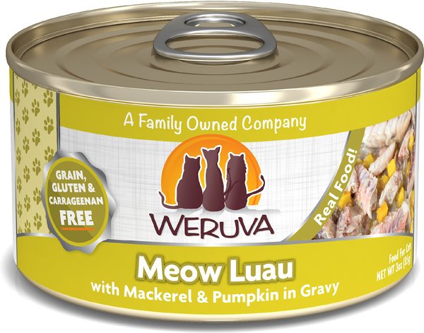 Weruva Meow Luau with Mackerel and Pumpkin Grain-Free Canned Cat Food