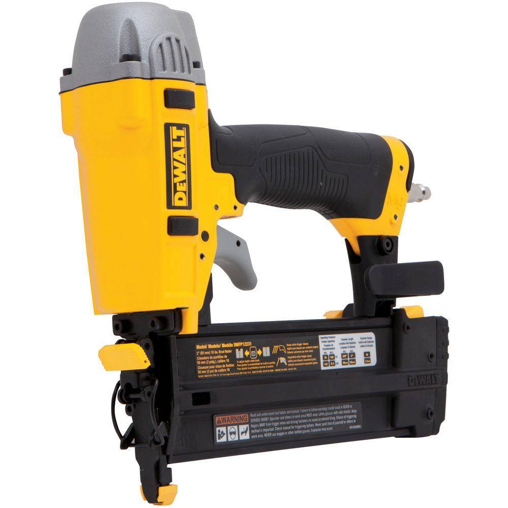 DW 18-Gauge Pneumatic 2 in. Brad Nailer with Carrying Case DWFP12231