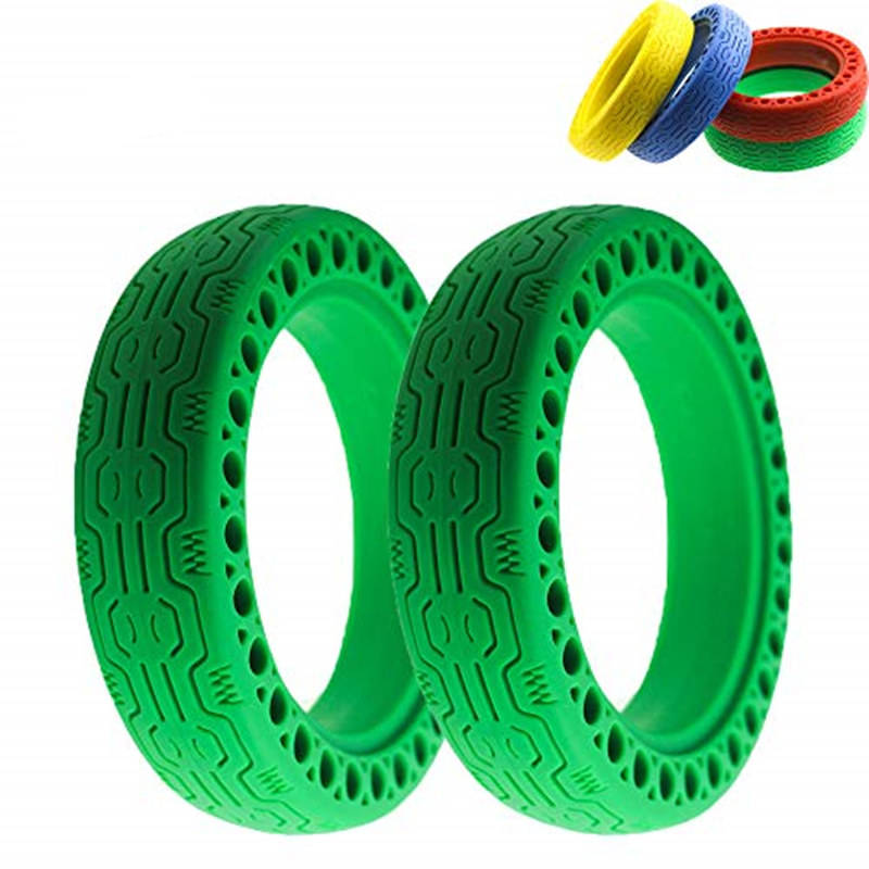 2020 hot sale 8.5inch Durable Anti Explosion Colorful Tire Tubeless Solid Hollow Rubber Tire For M365 Electric scooter