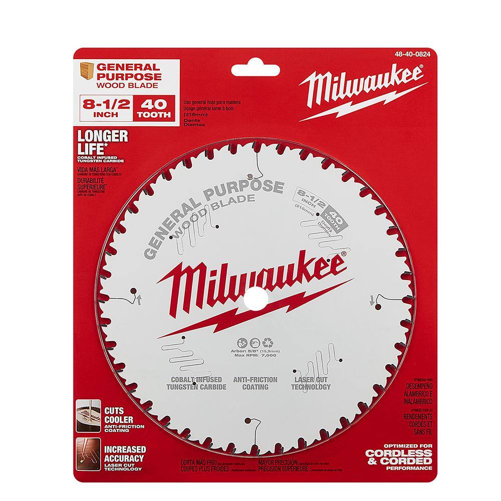 MW 8-12 in. x 40-Tooth General Purpose Circular Saw Blade 48-40-0824