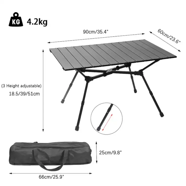 X shape Design Aluminum Roll Custom logo multifunctional foldable lightiweight camping cooking table igt camping table