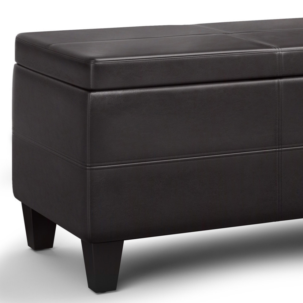 Avalon Lift Top Rectangular Storage Ottoman   Transitional   Footstools And Ottomans   by Simpli Home Ltd.  Houzz