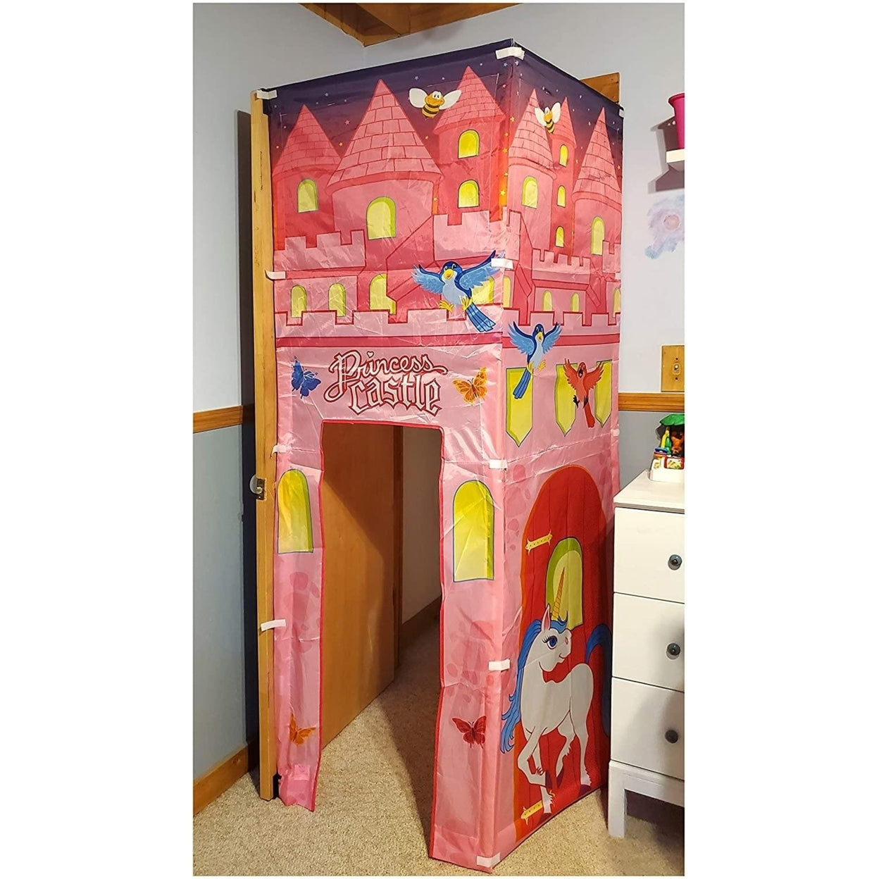 Princess Castle Doorway Fort Attach to Door Play Tent Cortex Toys