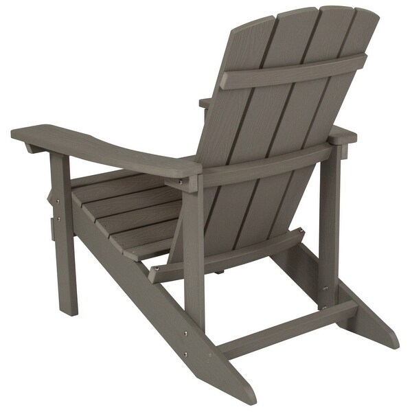 Allweather Poly Resin Wood Outdoor Adirondack Chair (Set of 4)