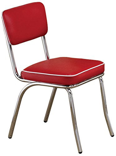 Coaster Home Furnishings Contemporary Dining Chair， Red， Set of 2