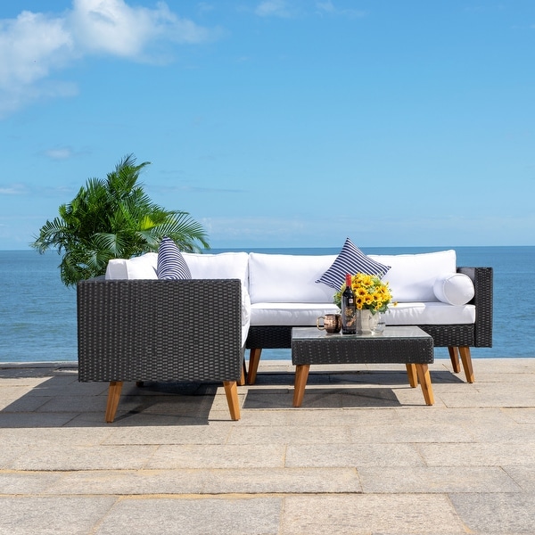 SAFAVIEH Outdoor Living Analon Outdoor Sectional Set