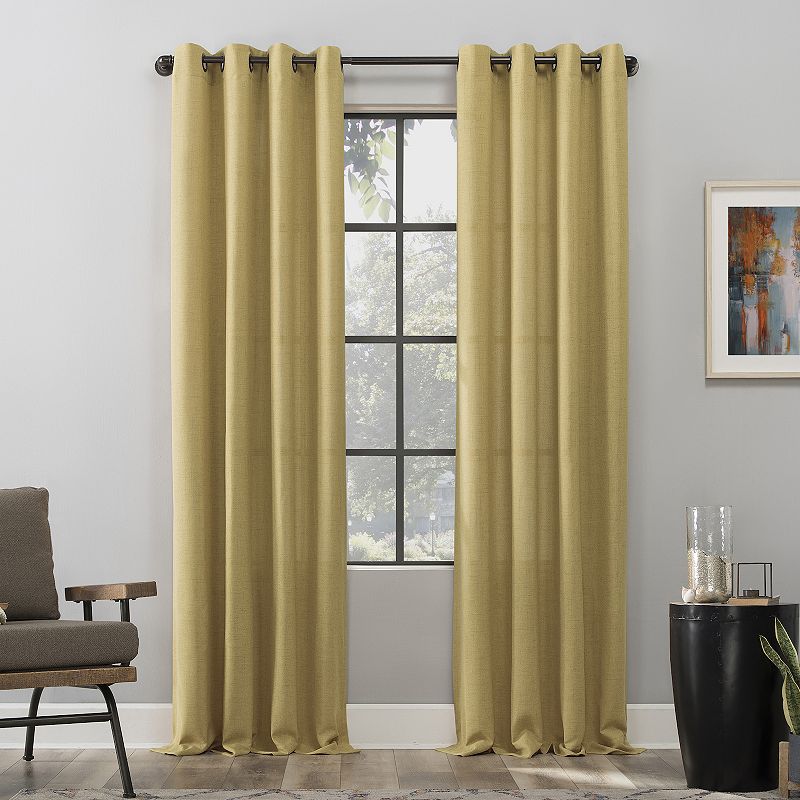 Scott Living Dari Heathered Texture Semi-Sheer Grommet 1-panel Window Curtain