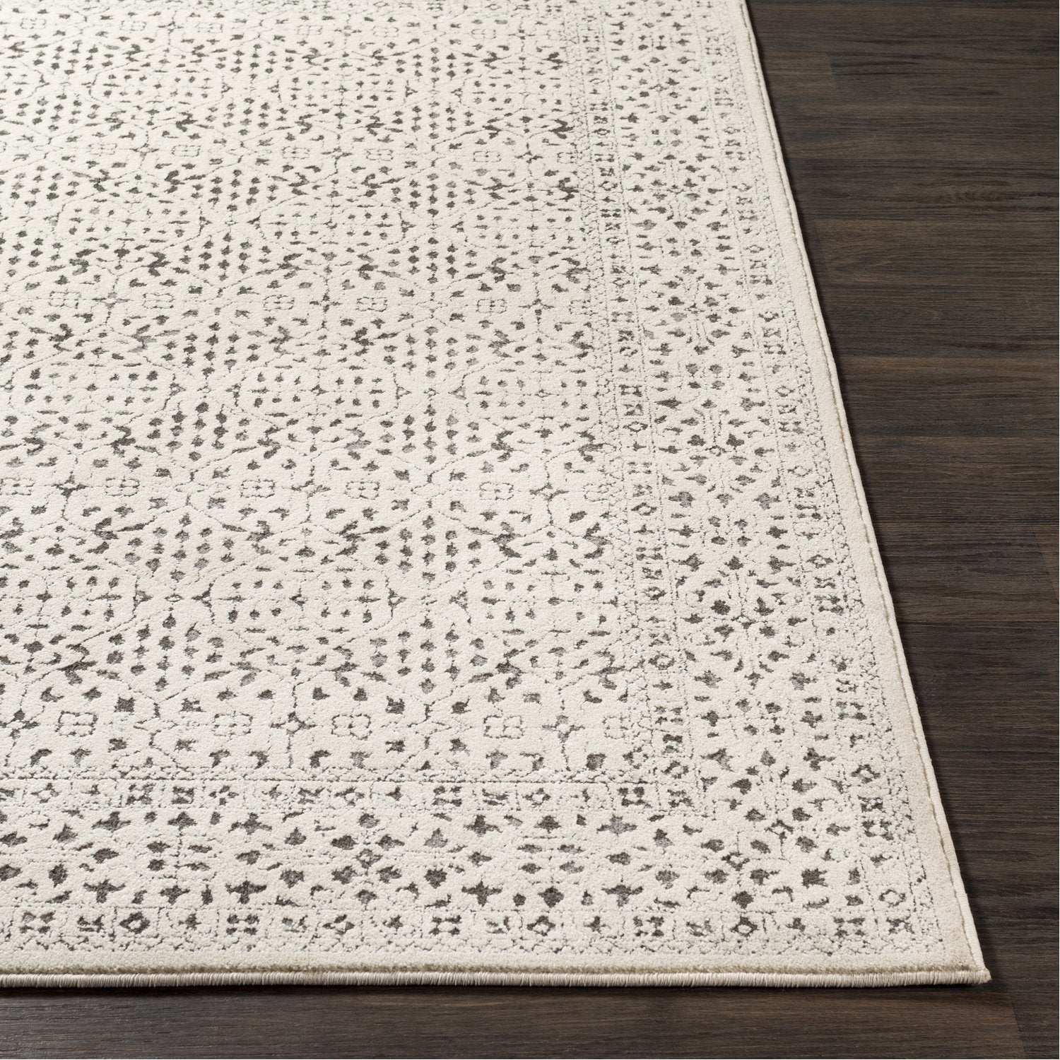 Bahar Rug in Medium Gray & Charcoal