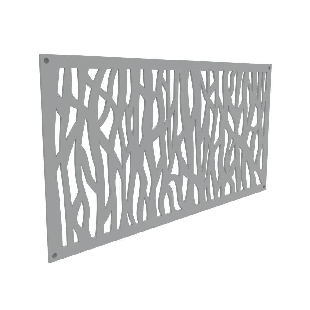 Barrette Outdoor Living 2 ft. x 4 ft. Sprig Gray Polypropylene Decorative Screen Panel 73050382