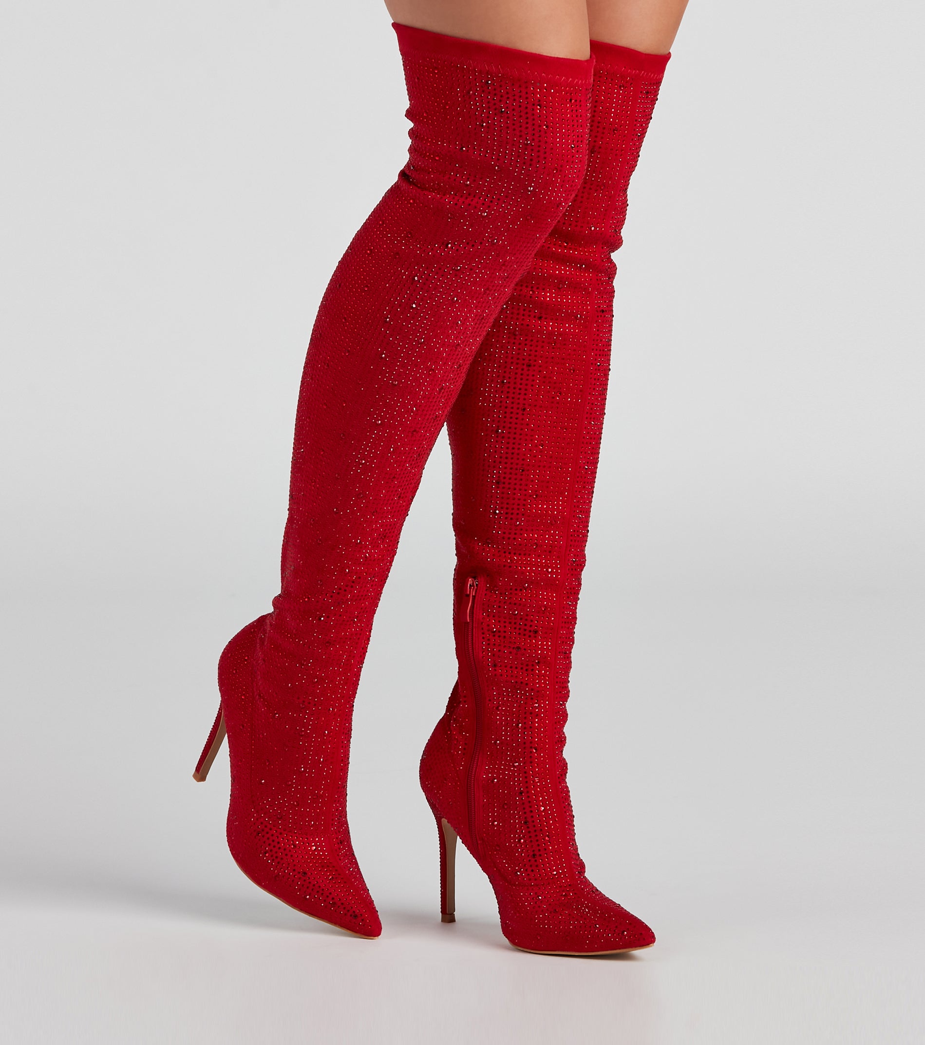 Stellar Shine Thigh High Stiletto Boots