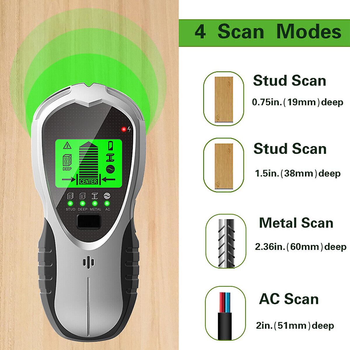 4 In 1 Digital Stud Finder Wood Metal Pipe Wire Wall Sensor Scanner Lcd Detector W12414400