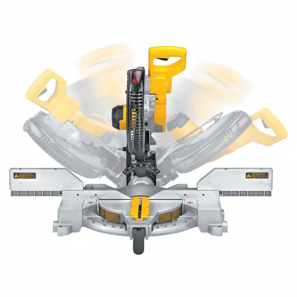 DEWALT 15 Amp 12 in. Double Bevel Compound Miter Saw with 24 in. Tote with Organizer and#8211; XDC Depot