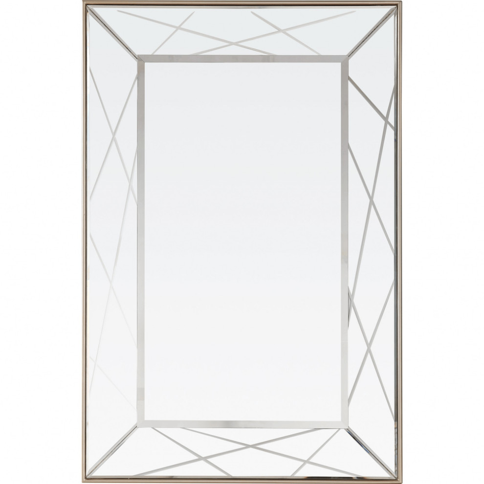 Champagne Finish Mirror and Console Table   Contemporary   Console Tables   by HomeRoots  Houzz