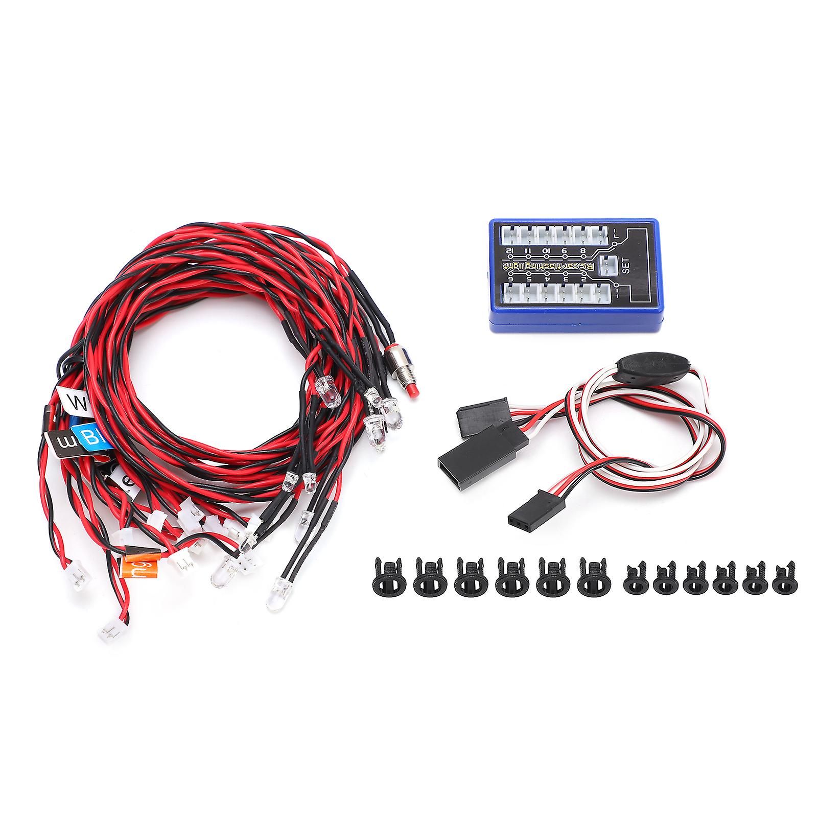 Highlight 12 Led Flashing Light System 12led Lighting Kit For Rc Cars 4.8  6v Dc