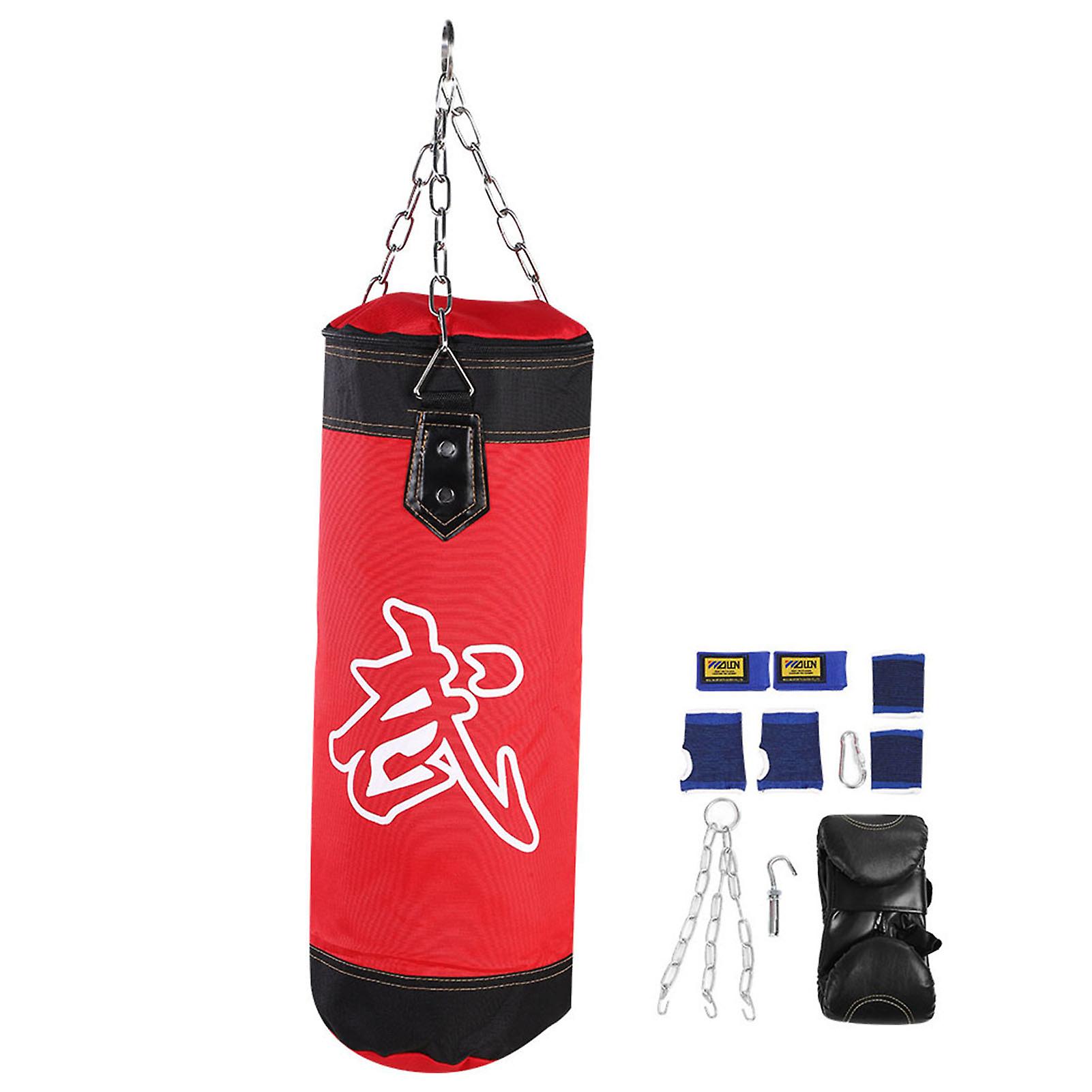 7+1 Empty Training Boxing Hook Kick Sandbag Fight Karate Punch Punching Sand Bag Gloves