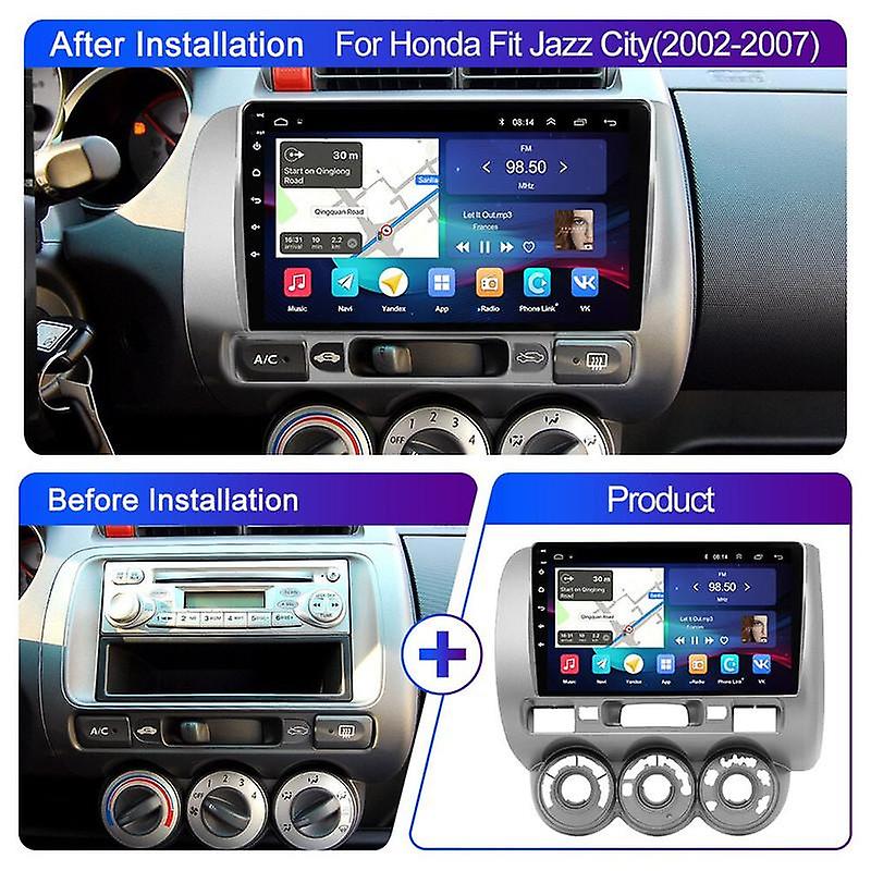 Android Auto Car Radio Multimedia Player For Honda Fit Jazz City 2002-2007 Navigation GPS Carplay