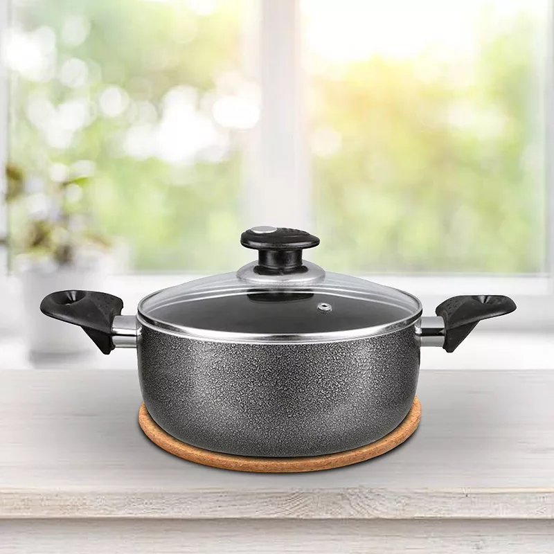 Brentwood Dutch Oven Aluminum Non-Stick 4 Qt-Gray