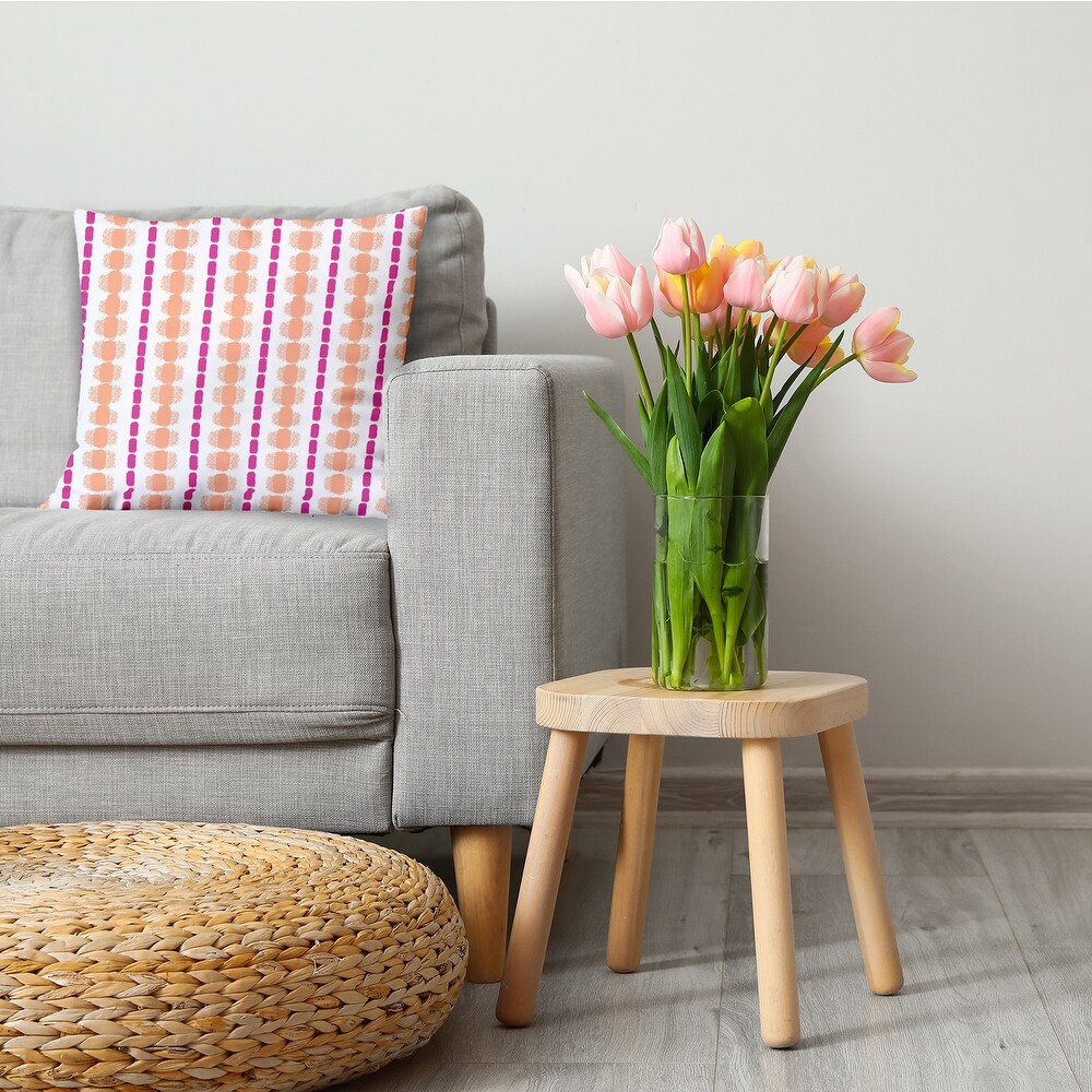 Watercolor Stripe Decorative Throw Pillow