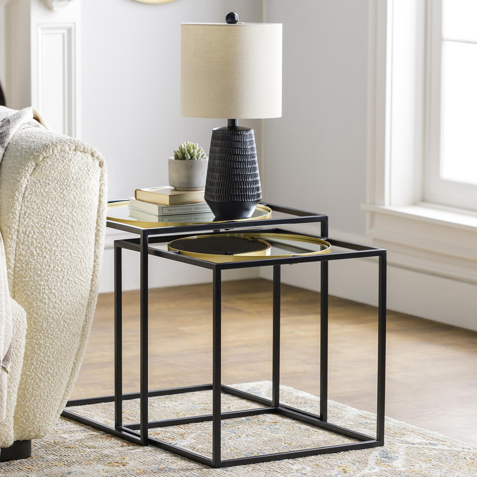 Karley Nesting Mirrored End Tables - 21